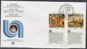 United Nations Scott 627-8 Combo FDC - 1993 Human Rights Issue