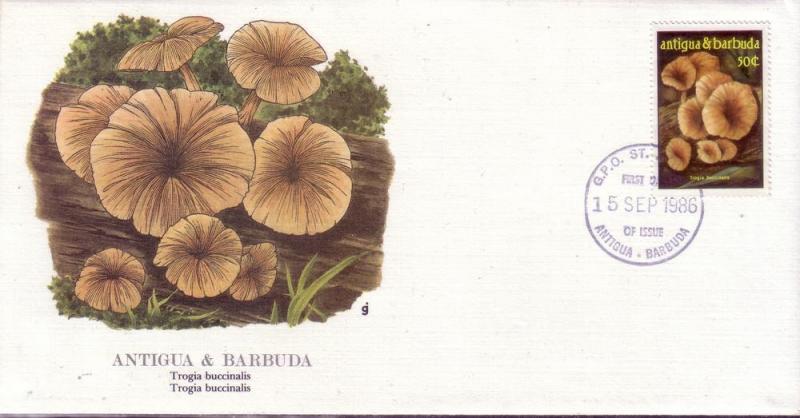 Antigua & Barbuda FDC SC# 959 Trogia buccinalis Fungus L90