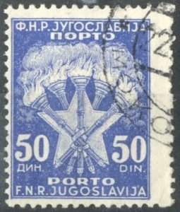 YUGOSLAVIA - #J73 - USED -1951 - YUGO002