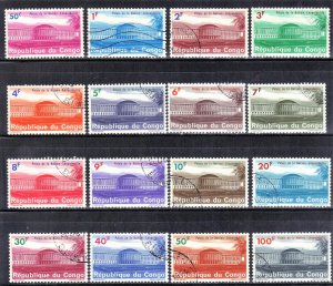 CONGO  SC #498-513 USED   1961 NATIONAL PALACE