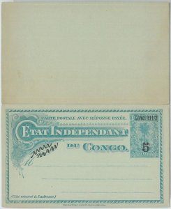 74622 - Belgian Congo Belgian - POSTAL HISTORY - DOUBLE Stationery Card H&G 31-