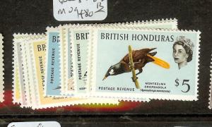 BRITISH HONDURAS (P2112BB) QEII  BIRDS  SG202-13   MOG