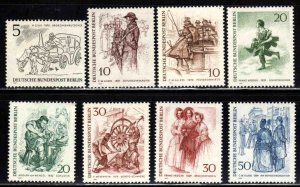 Germany, Berlin #9N267-74 ~ Cplt Set of 8 ~ Mint, NH  (1969)