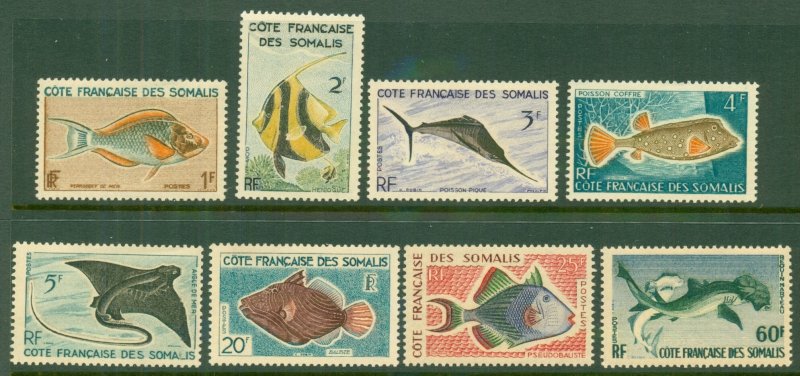 SOMALI COAST 275-82 MNH CV $24.65 BIN $14.00