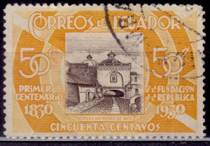 Ecuador 1930, Scene in Quito, 50c, sc#312, used