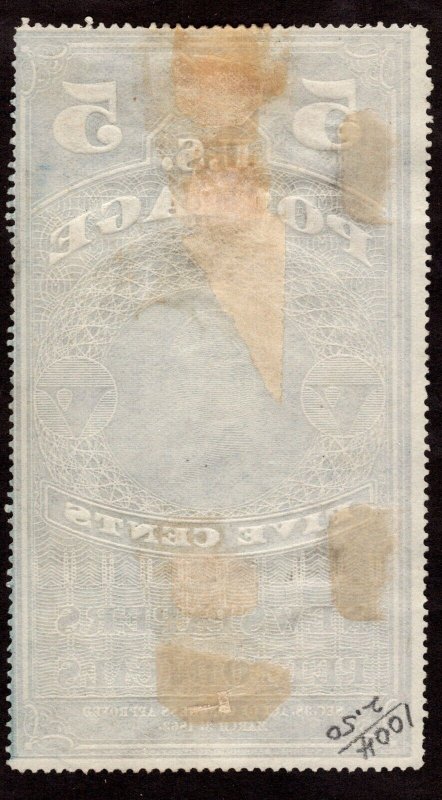 KAPPYSstamp US PERIODICAL SCOTT PR5 $.05 BLUE MINT NGAI CV $225 VT9