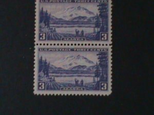 ​UNITED STATES-1937 SC#800 LANDSCAPE OF MCKINLEY-MNH PAIR VF-87 YEARS OLD