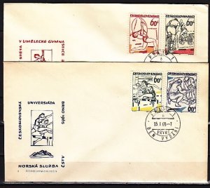 Czechoslovakia, Scott cat. 1278-1281. Mountain Rescue, Cycling & Track issue. ^