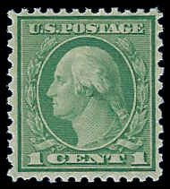 U.S. #538 MNH; 1c Washington - Perf 11x10 (1919)