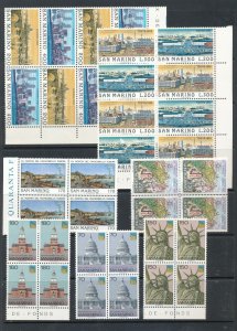 San Marino 1971/85 Architecture Cars Blocks MNH (Apx 108 Stamps) CP483