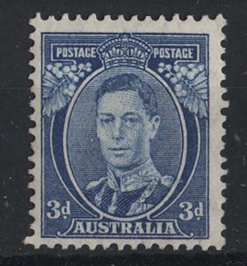 Australia 1938 3d die II thin paper sg168ca very fine mint cat £60