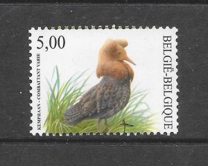 BIRDS - BELGIUM #1916 RUFF MNH