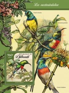 Djibouti Sunbirds Birds Animals Fauna MNH stamp set