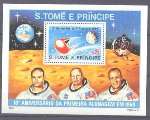 St.Thomas Prince 582 MNH s/s Space SCV13.50