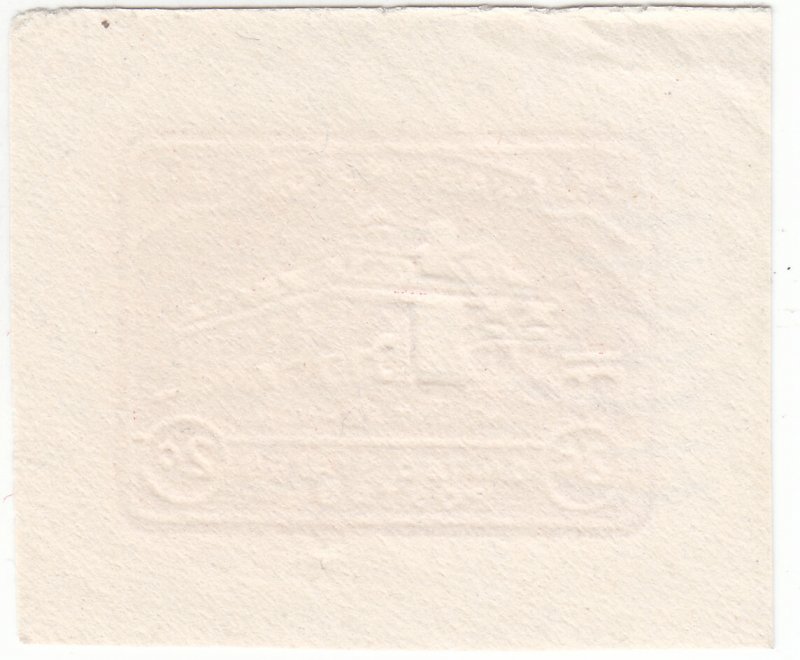 Scott # U525a - 2c Carmine Envelope Cut Square - Raised S - Used