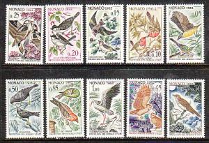 Monaco Birds 511-520 MNH VF