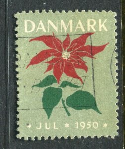 DENMARK; 1950 early Local Christmas Stamp fine used value