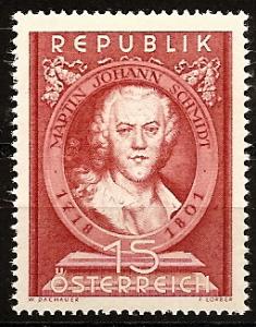 AUSTRIA  575 MNH 1951 SCHMIDT-PAINTER CV $7.00