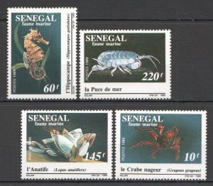 Ft139 1989 Senegal Fauna Fishes Marine Life #1041-44 1Set Mnh