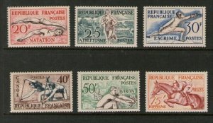 France 1953 SC 700-705 MH