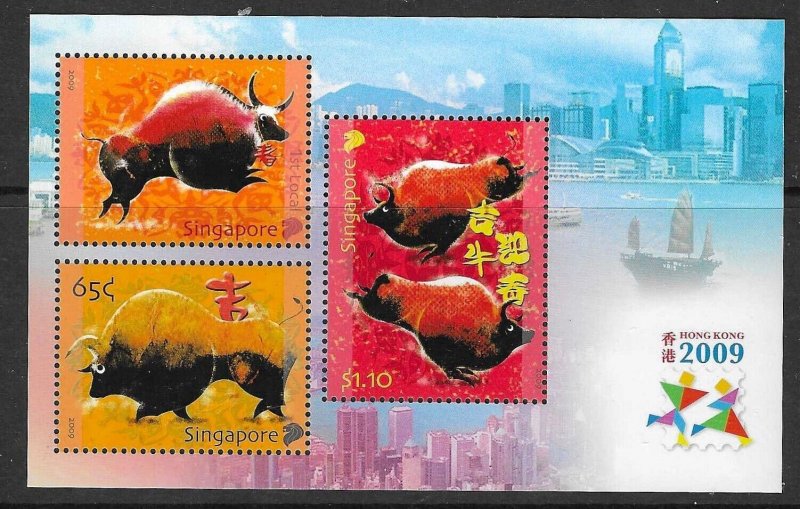 SINGAPORE SGMS1847 2009 INTERNATIONAL STAMP EXHIBITION HONG KONG     MNH