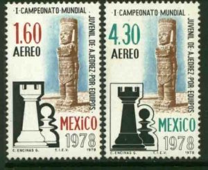 MEXICO C577-C578, World Chess Championship. MINT, NH. F-VF.