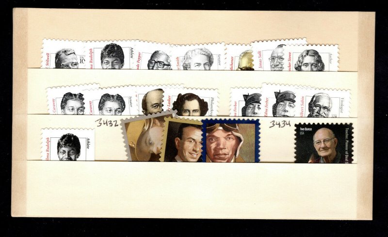 (37A) Distinguished Americans 3420 / 5101 complete set of 19  MNH
