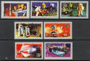 Equatorial Guinea 1972 Mi#18/24 SPACE-APOLLO 15 Set (7) Perforated MNH