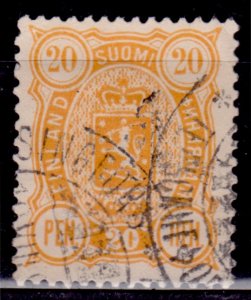 Finland, 1889, National Arms, 20p used