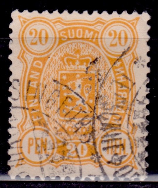Finland, 1889, National Arms, 20p used