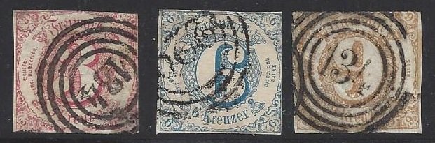 Thurn & Taxis - SC# 53 54 55  VF CV $95