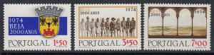 Portugal 1232-4 Beja 2000th mnh