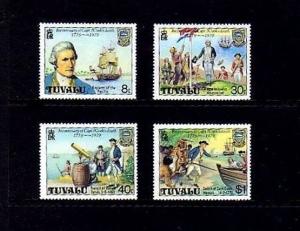 TUVALU - 1979 - CAPTAIN COOK & SHIP - EXPLORER + MINT - MNH SINGLES SET OF 4!