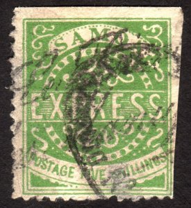 1877, Samoa 5Sh, Used, Sc 8