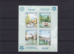 SA16a Bosnia and Herzegovina 2006 50th Anniv 1st EUROPA Stamps minisheet imperf