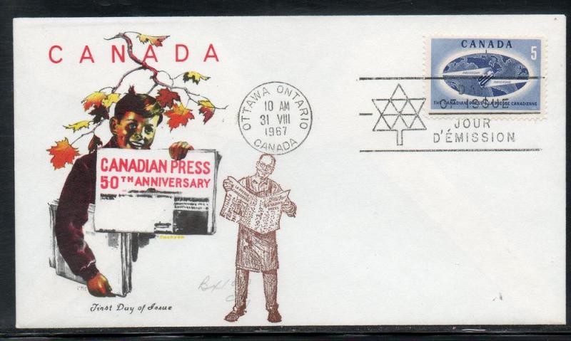 Canada #473 Press FDC Overseas Mailer addr C712