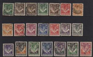 Northern Rhodesia 1938 KGVI SG 25-45 FU