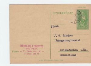Hungary 1936  stationary  stamped post card  R20386