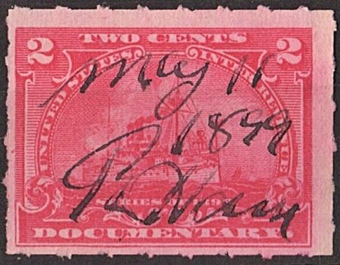 R164 2¢ Documentary Stamp (1898) Used