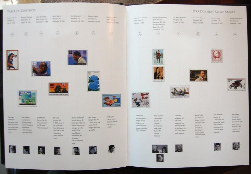 1995 USPS Commemorative Yearbook W/OUT Stamps L9