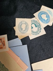 World Stamps Collection Lot of Early Cut Squares