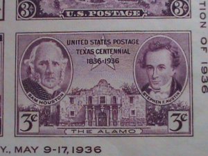 ​UNITED STATES-1936 SC# 778 3RD INTERNATIONAL STAMPS SHOW-VERY OLD IMPERF: S/S