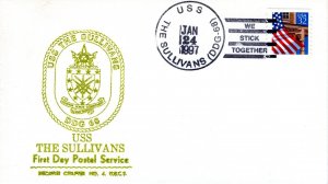 USS THE SULLIVANS DDG 68 FIRST DAY POSTAL SERVICE  1997  FDC15389