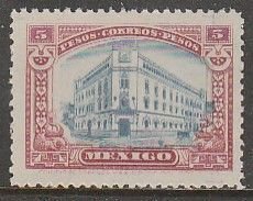 MEXICO 514, $5P MAIN POST OFFICE BUILDING. MINT, NEVER HINGED. F-VF.