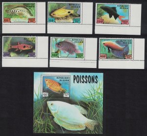 Benin Fish 6v+MS 1999 MNH SG#1816-MS1822
