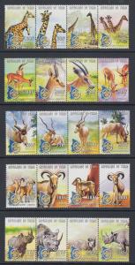 Chad Sc 870-884 MNH. 2000 Wildlife & Scouts emblem, cplt set, fresh, bright, VF