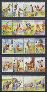 Chad Sc 870-884 MNH. 2000 Wildlife & Scouts emblem, cplt set, fresh, VF