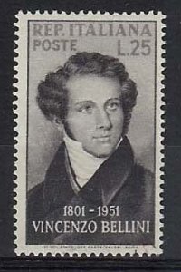 1952 - ITALY - Vincenzo Bellini - SC# 597 - MNH**