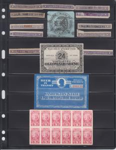 Stamp Collection U.S. Used State & Federal Revenues - United Nations Mint N/H