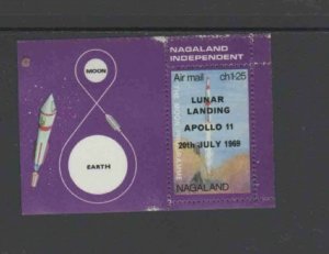 NAGALAND OF INDIA 1969 LUNAR LANDING MINT VF NH O.G S/S (13NAG)